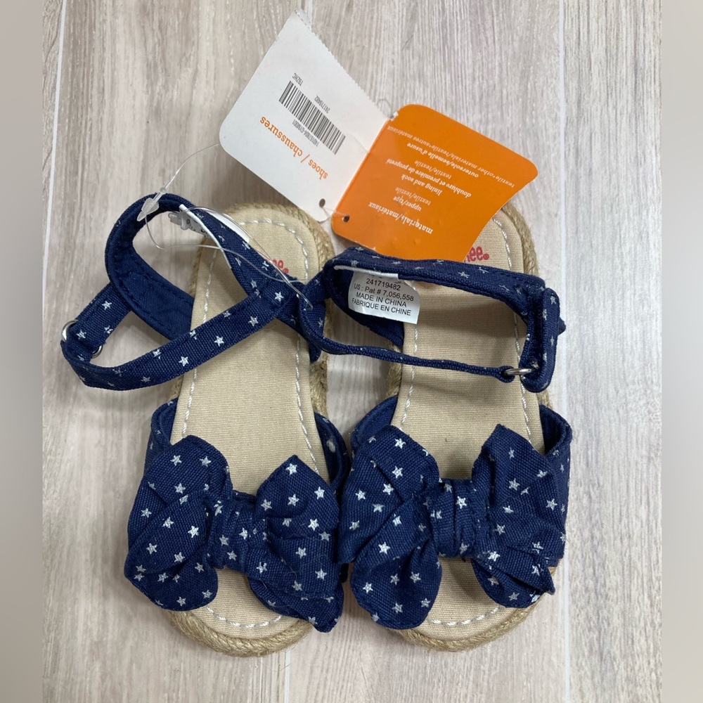 *Gymboree Navy Star Espadrille Sandals #P